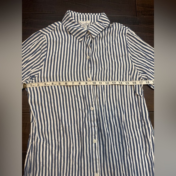 Tommy Bahama Chambray boyfriend beach shirt oversized vacation classic clean top - Picture 8 of 13